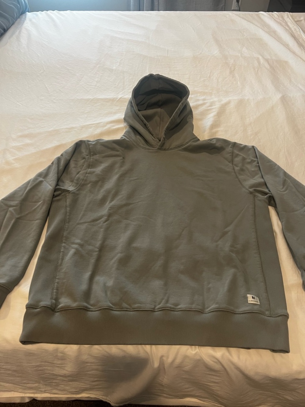 Linksoul Sage Green Hooded Pullover Sweatshirt